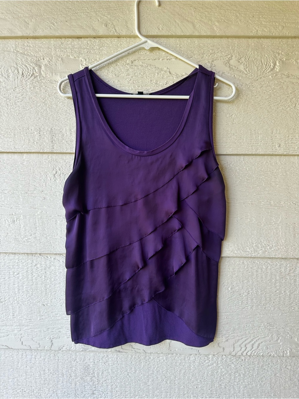 Purple ruffle tank